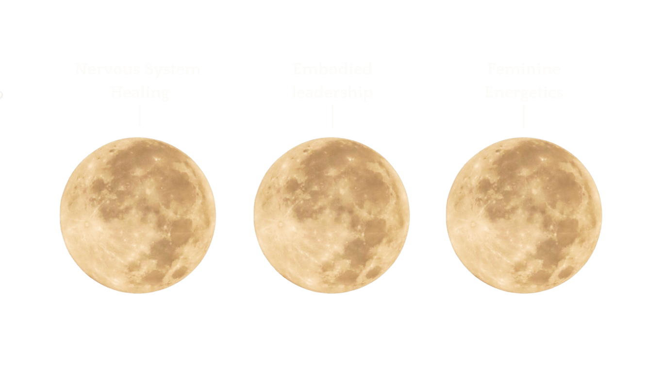 Sophie, founder of Embodied Sacred Feminine Wisdom, standing in black yoga clothes with hands on her head.