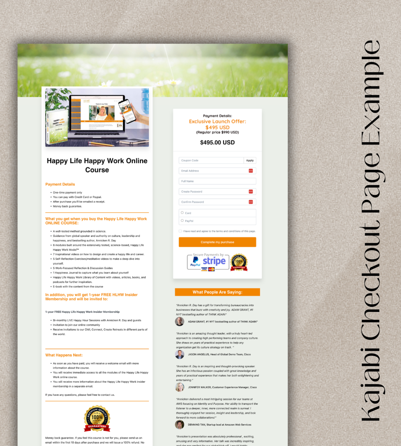 Aimee Green Sales Page Template Mockup