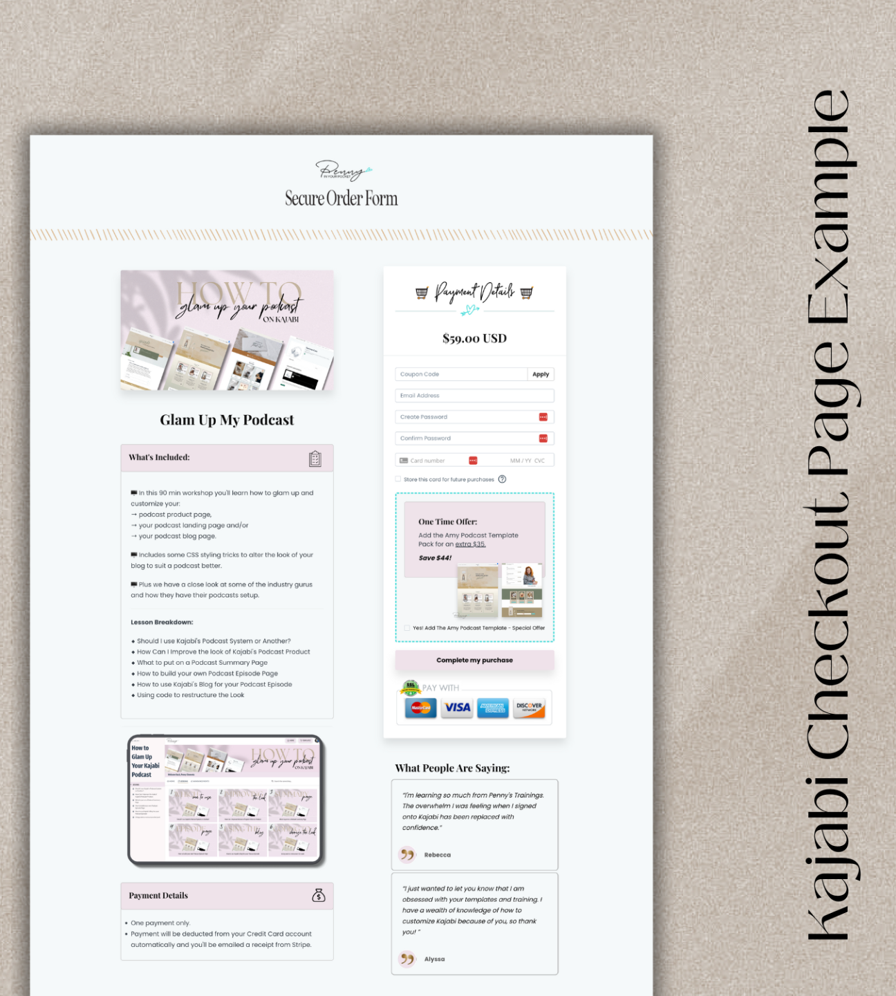 Aimee Green Sales Page Template Mockup