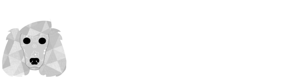 The Quilted Poodle Academy white logo
