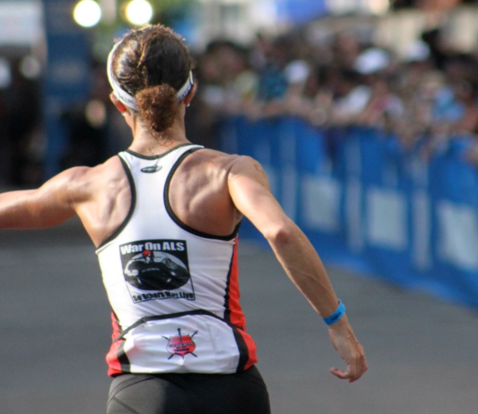 Amy winning 2017 Ironman