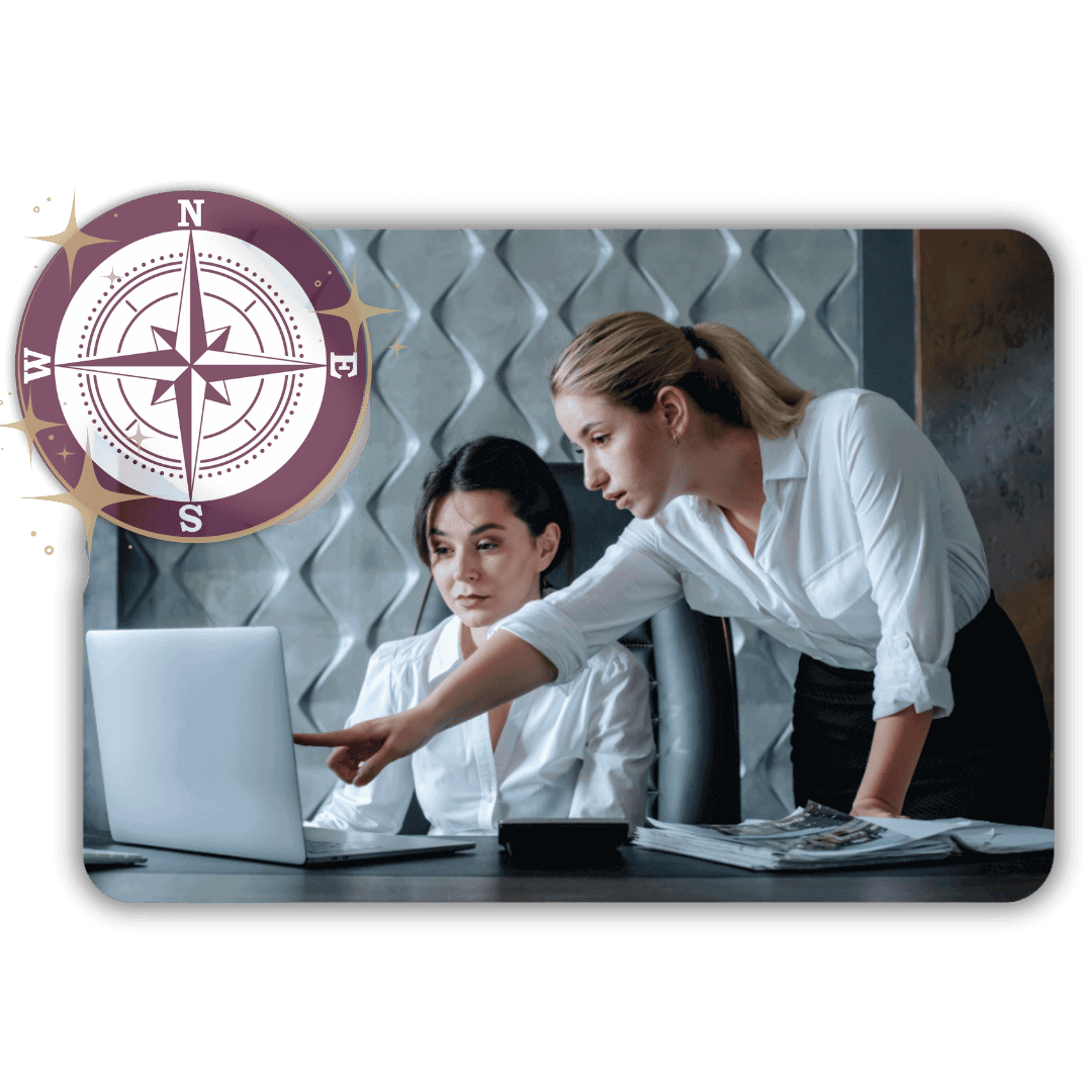 Online entrepreneur with her coach