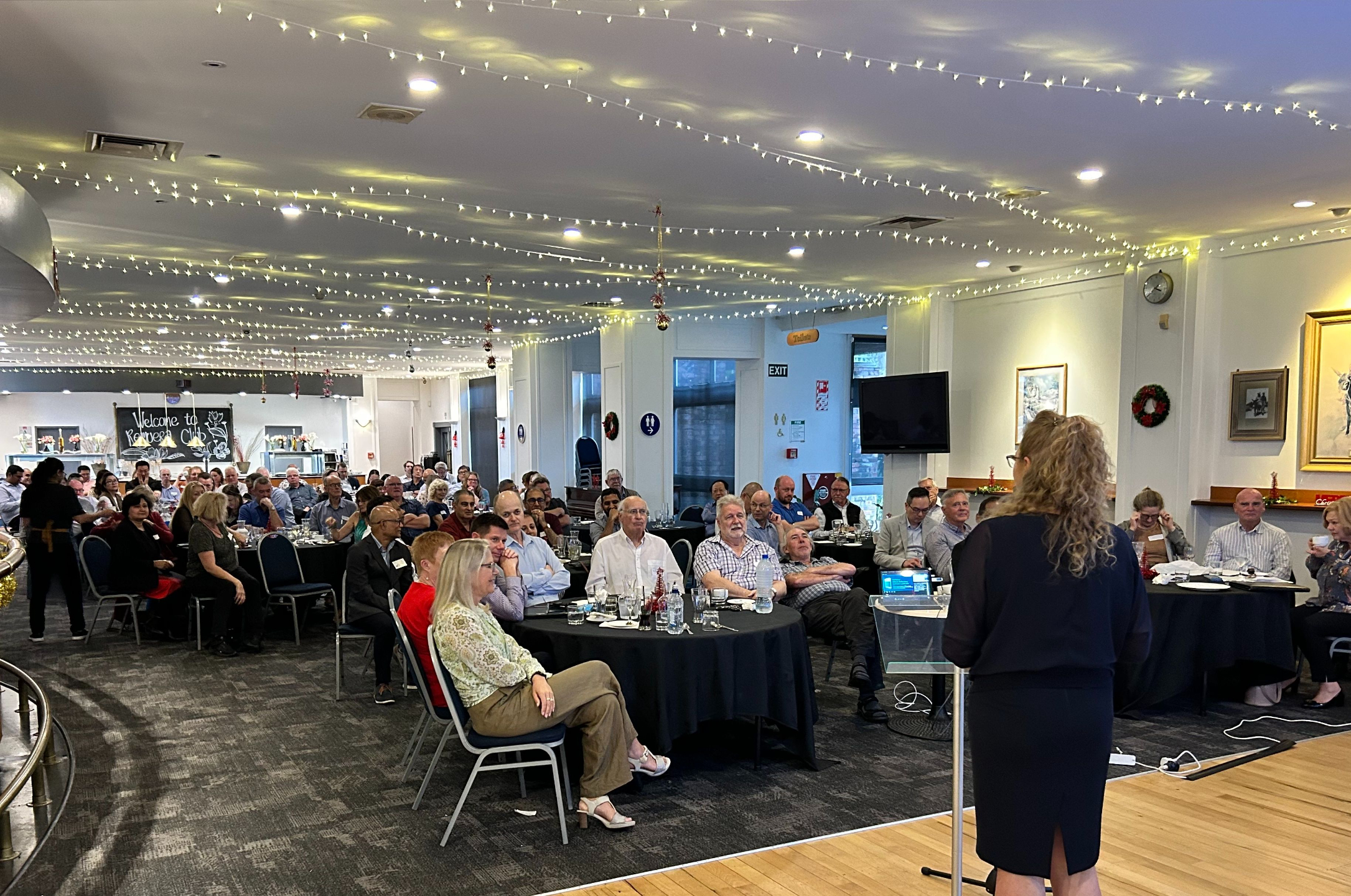 Camelia Petrus presenting ethical behaviour at CAANZ event in Auckland, New Zealand.