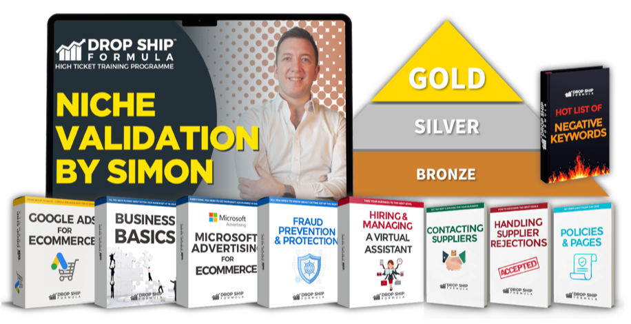 Image of the additional resources available in the Drop Ship Formula training programme