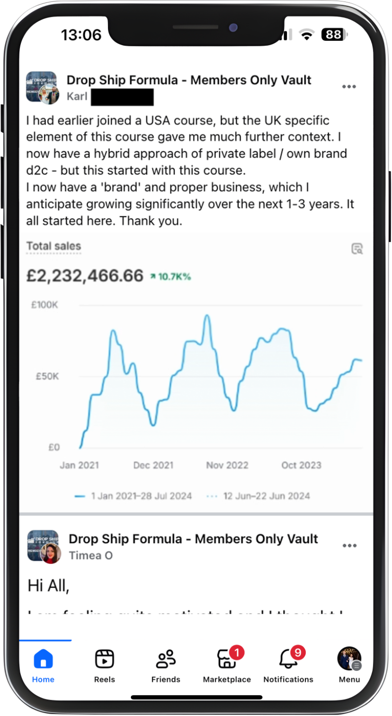 Picture showing student Karl success of £2,000,000 generated