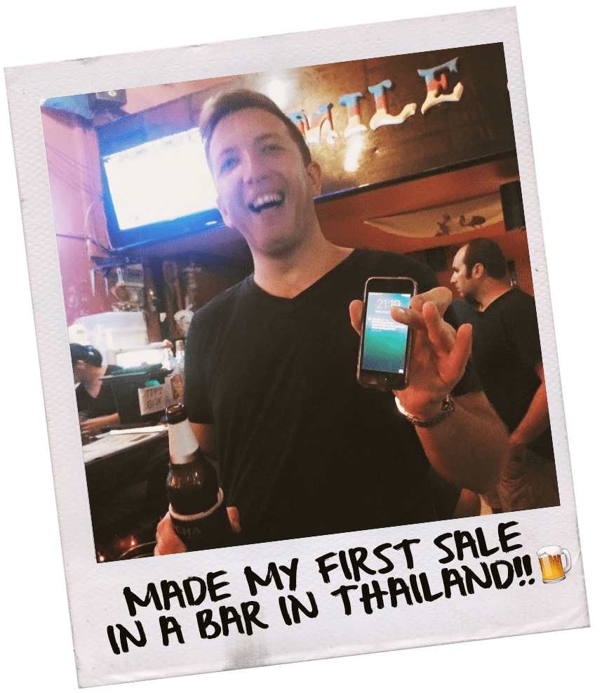 Picture of Simon Vernon making his first dropshipping sale