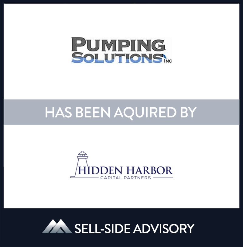 MidCap served as the exclusive financial advisor to Pumping Solutions Inc. in its acquisition by Hidden Harbor Capital Partners. Pumping Solutions brings a strong management team and a long-standing reputation as a trusted leader in pump service and repair across the New Jersey and New York markets. The transaction strengthens TRG - a Hidden Harbor portfolio company - by expanding its regional presence while providing Pumping Solutions the scale to expand its capabilities. | Pumping Solutions- Inc., Hidden Harbor Capital Partners, 01 Sep 2025, Clifton- NJ, Manufacturing & Services