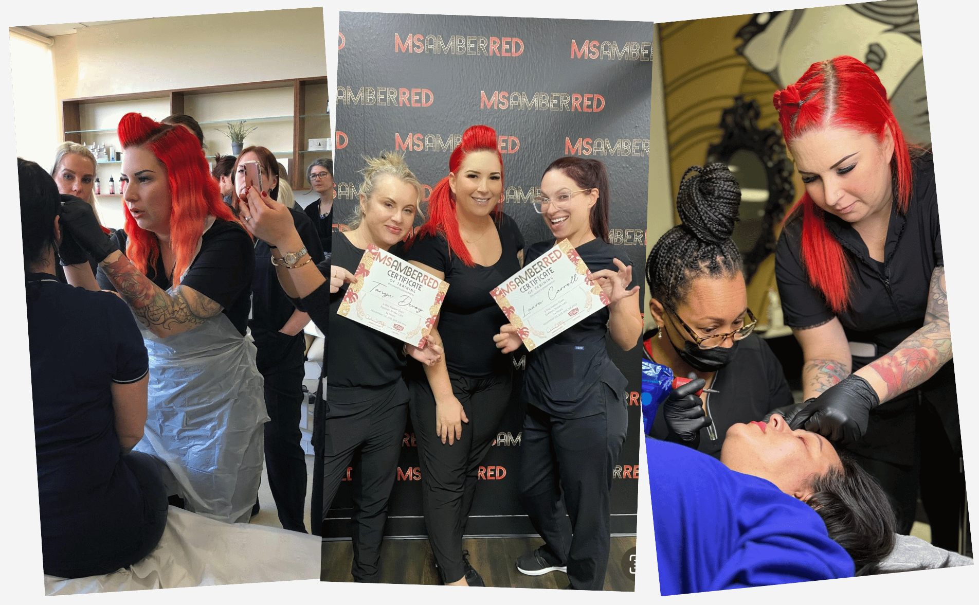 Permanent makeup students that have been trained and mentored by Ms Amber Red