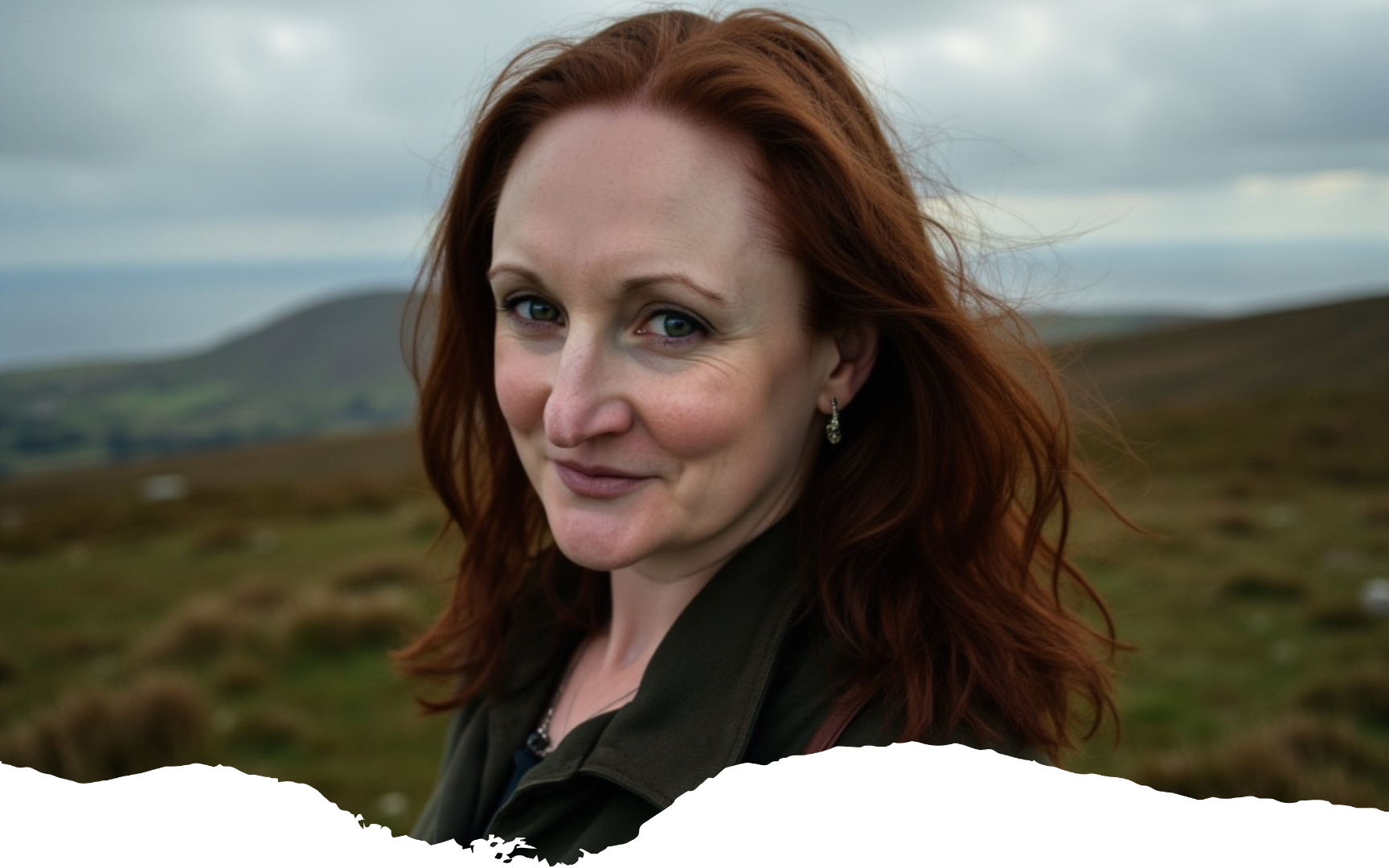 Aodaoin, spiritual mentor, portrait on an Irish moor