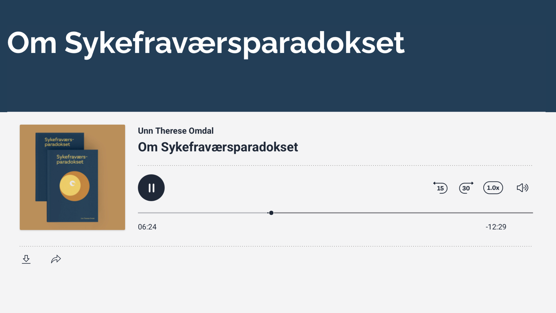 Lydfil om Sykefraværsparadokset