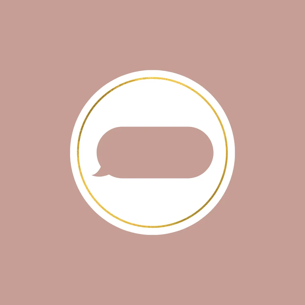 Square graphic of text bubble