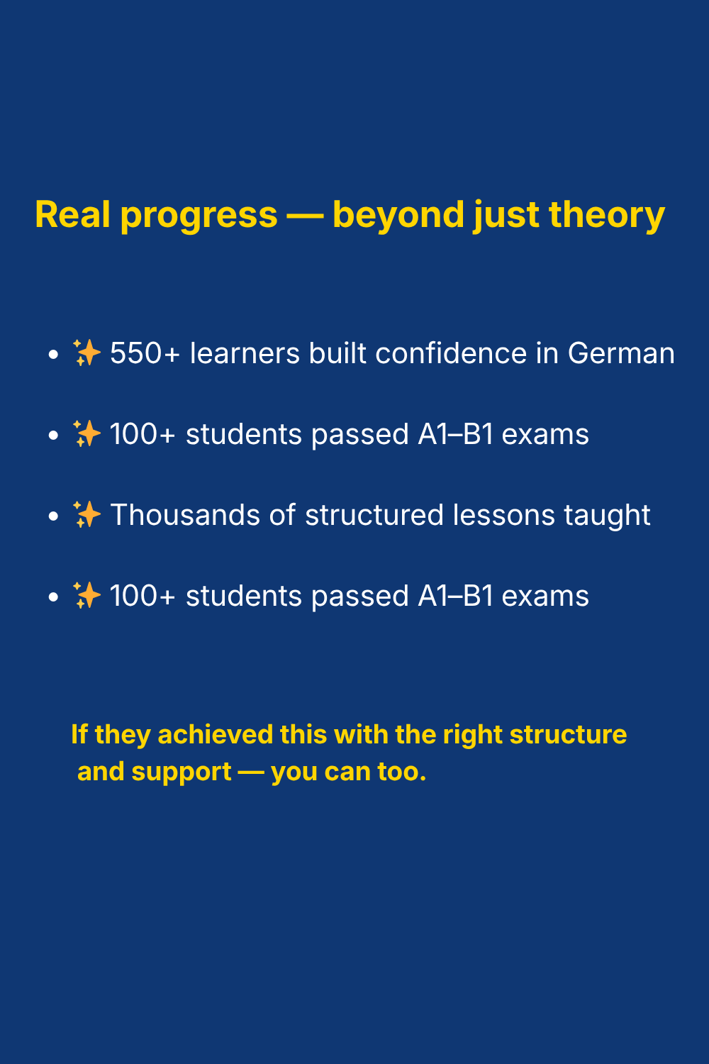 Expats in Germany and Switzerland building real confidence in German through calm, structured learning.