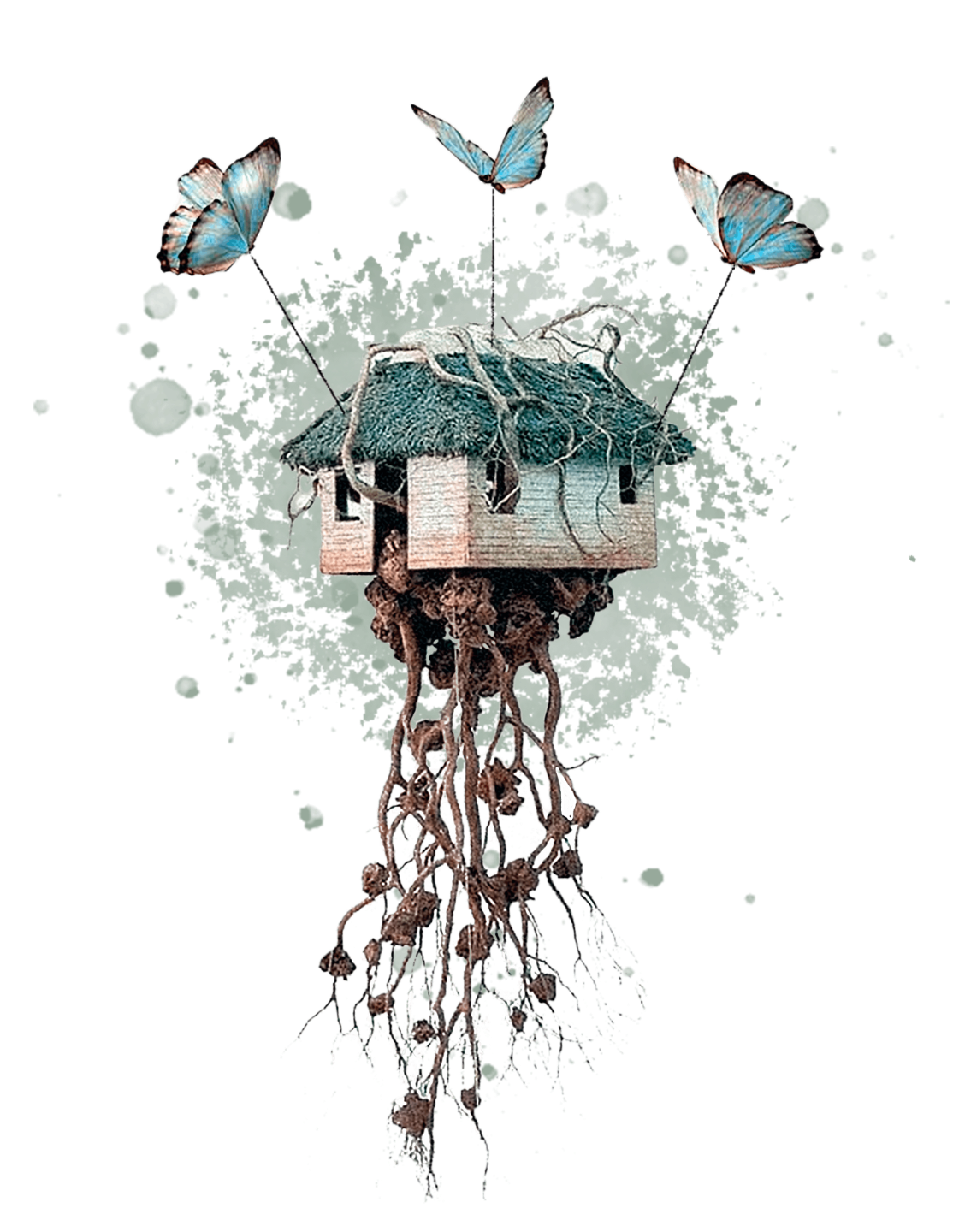 Roots collage graphic