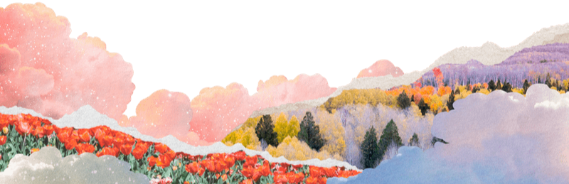 Layers of different color and textured mountains