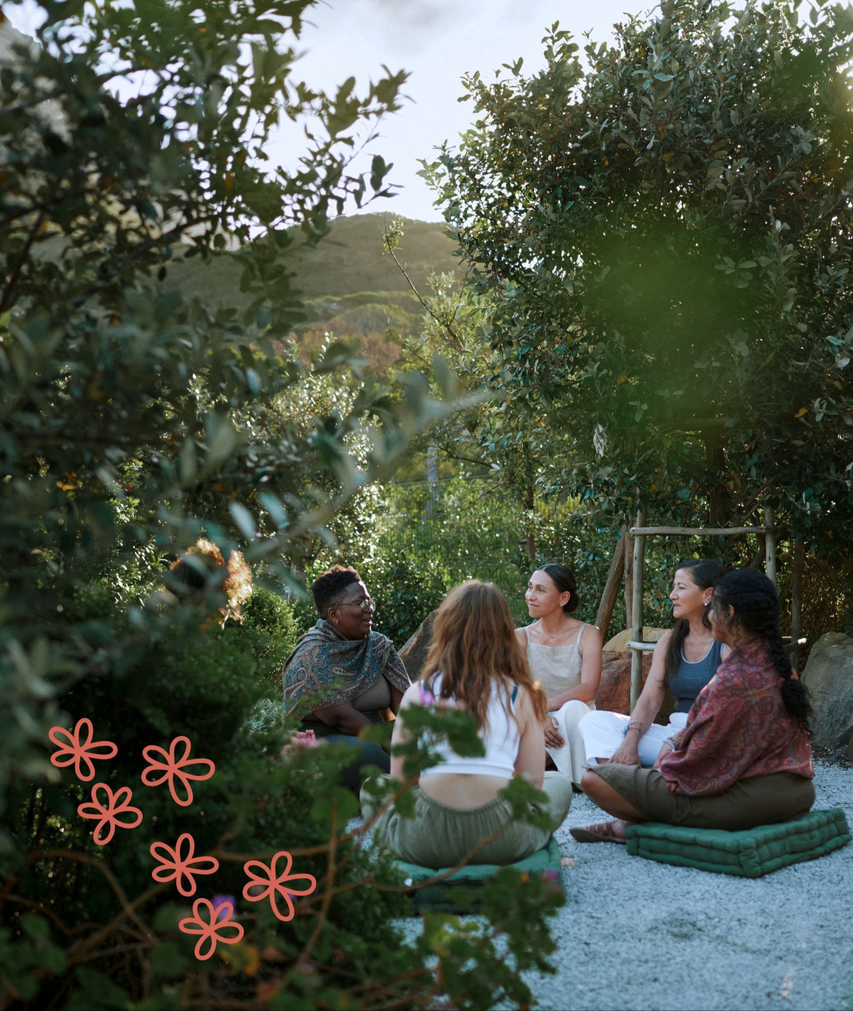 Nora, Parayma founder, stands in front a wall covered in systems change sticky notes as she writes on a sticky note pad in her hand