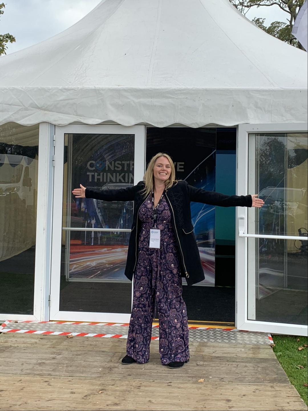 Emma hosting the Tarmac stand at the National Parks conference