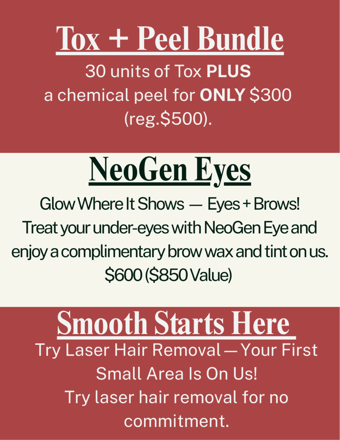 NeoGen High eye treatment special Sept 2025 at Emerald Health DPC & Aesthetics