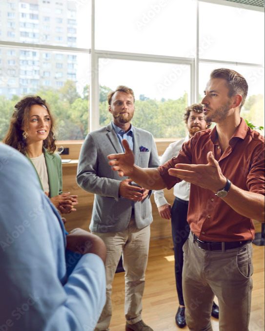 Executive team in discussion