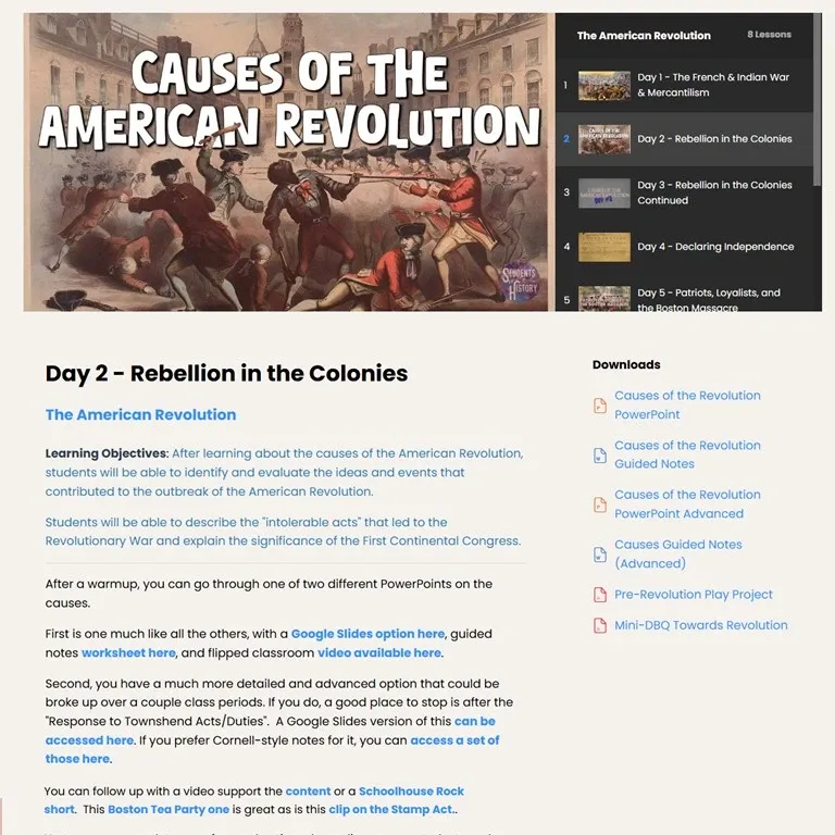 Amazing US History Lessons for High School