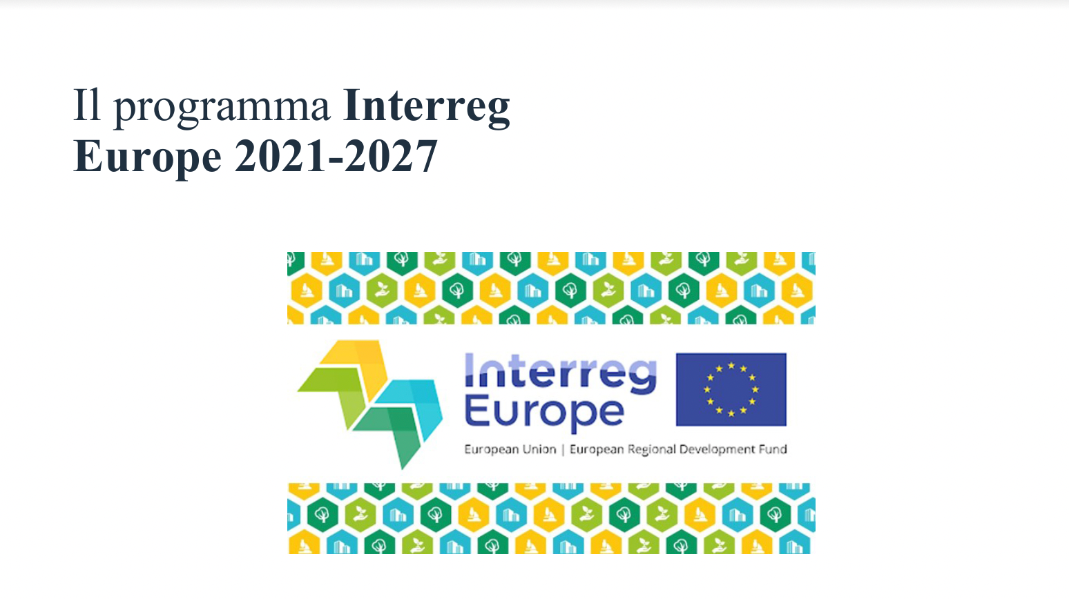 Interreg Europe 2021 - 2027