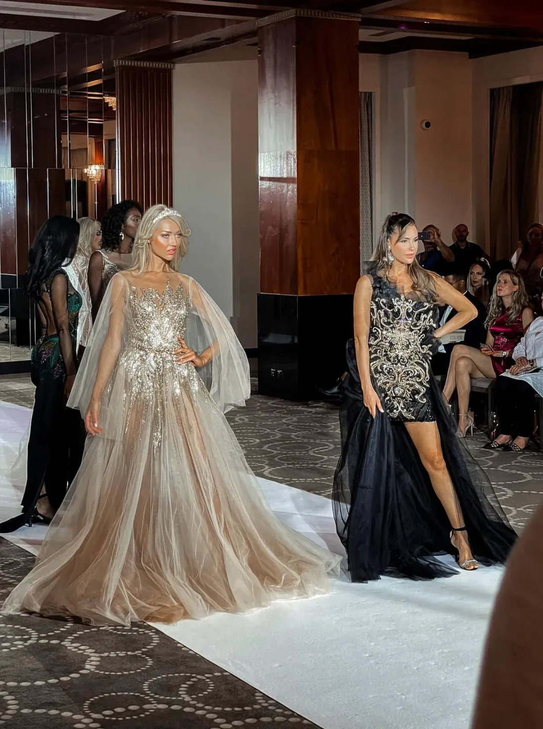 Couture gowns on the runway at the Cannes Film Festival