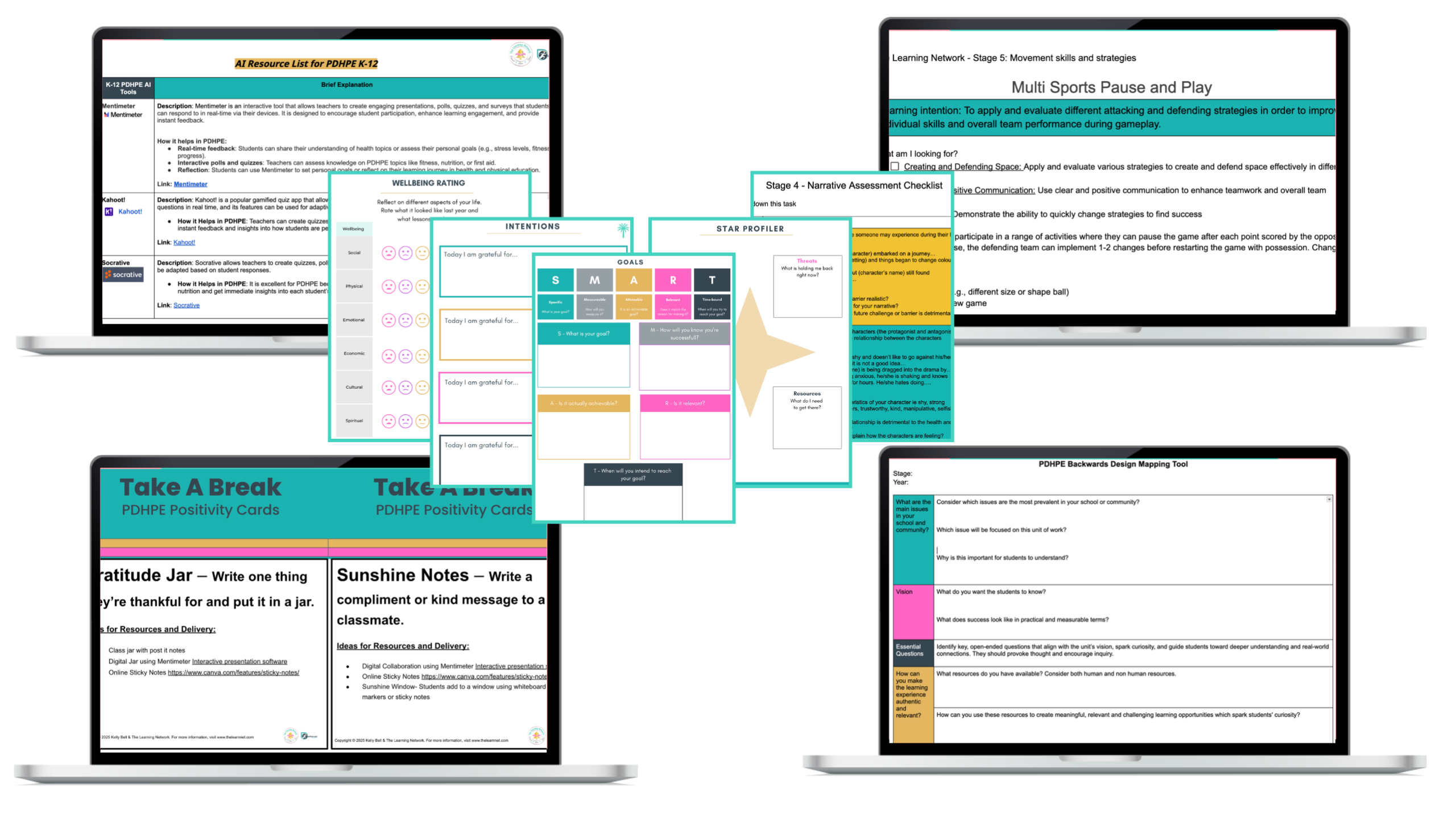 Photo of computer and papers with resources for Community and Family Studies teachers and Community and Family Studies students