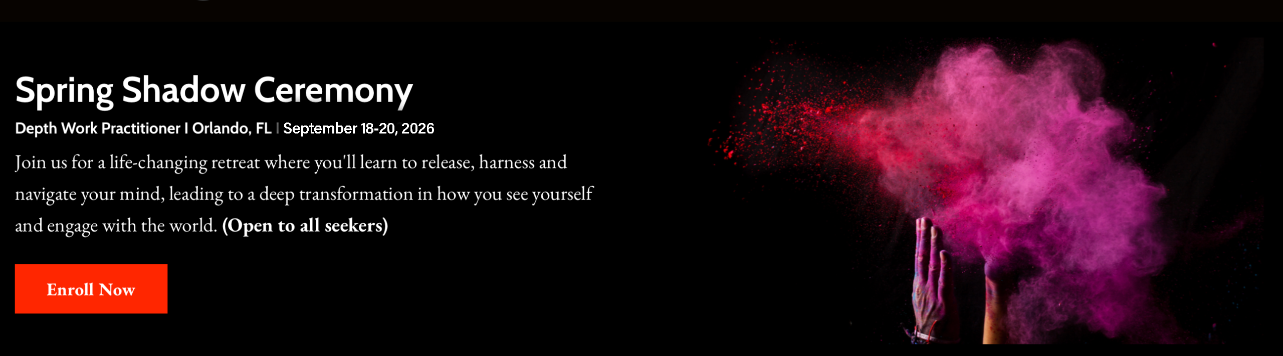 Shadow Ceremony Shadow Practitioner 1 Landing Page