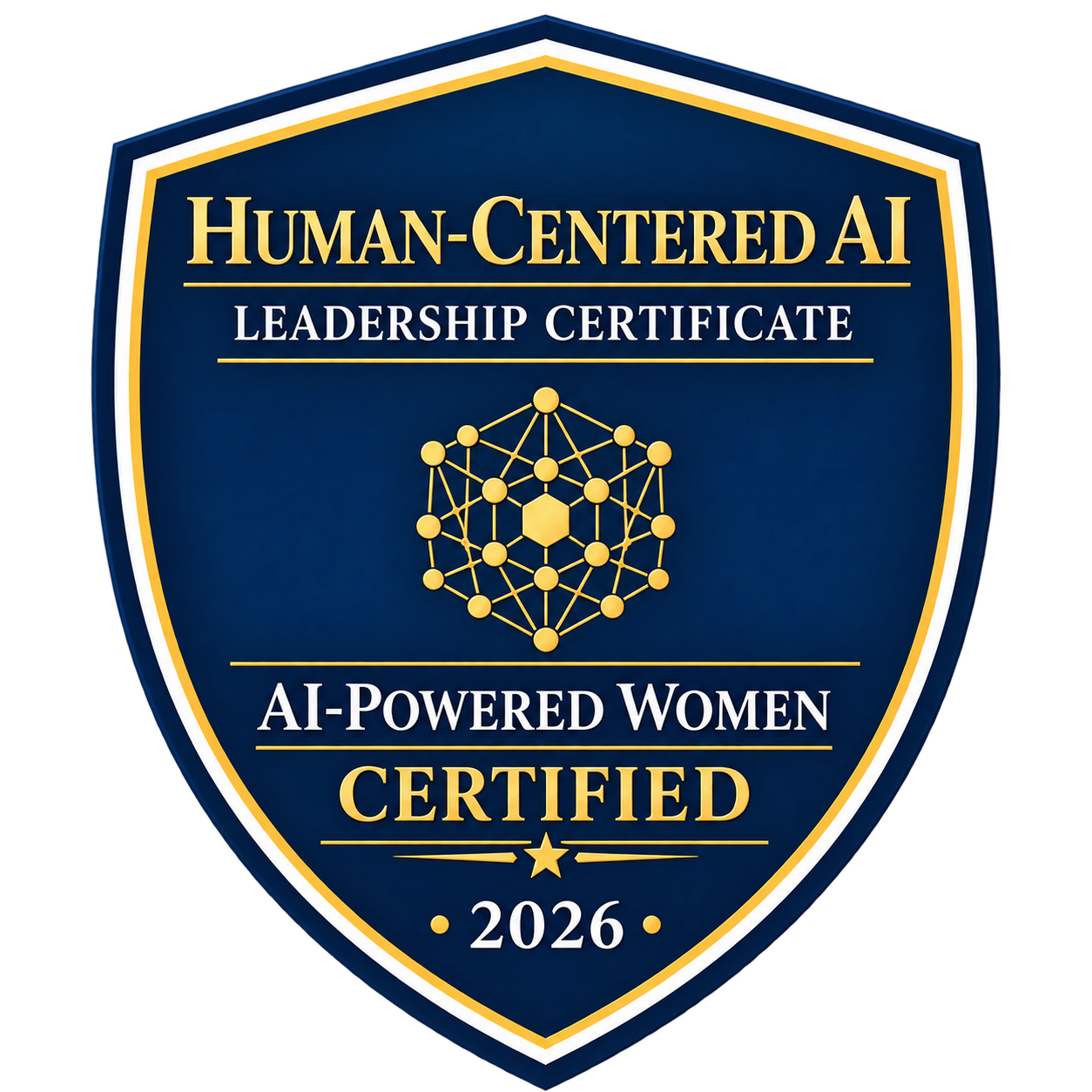 AI-Powered Women Human-Centered AI Leadership Certified 2026 Badge