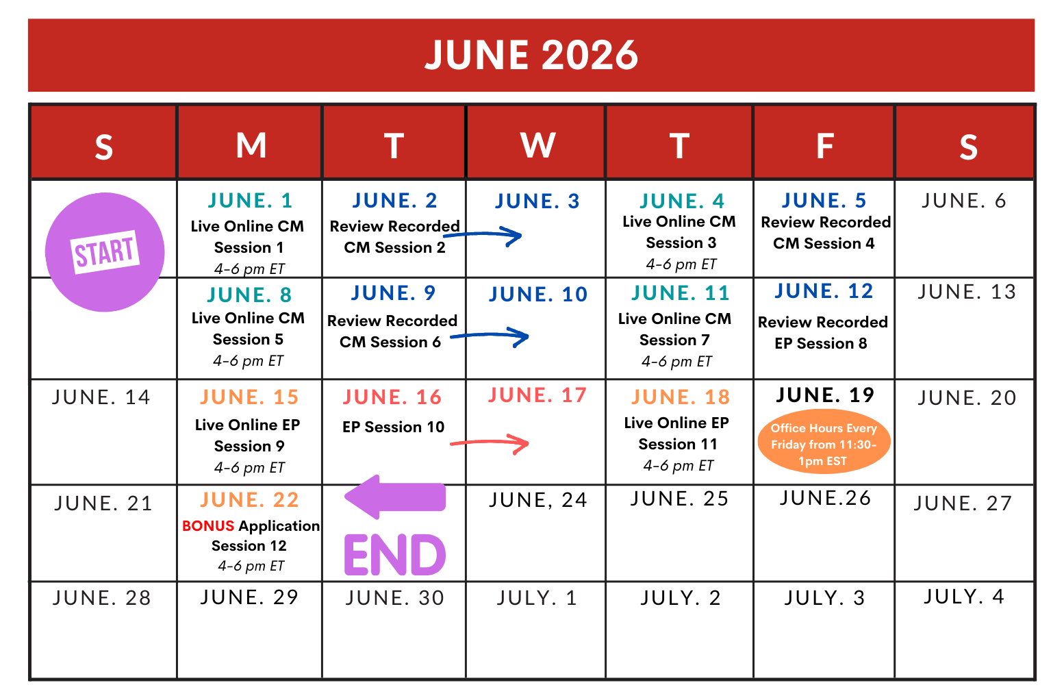 READY, Set, Change! Spring Training Schedule