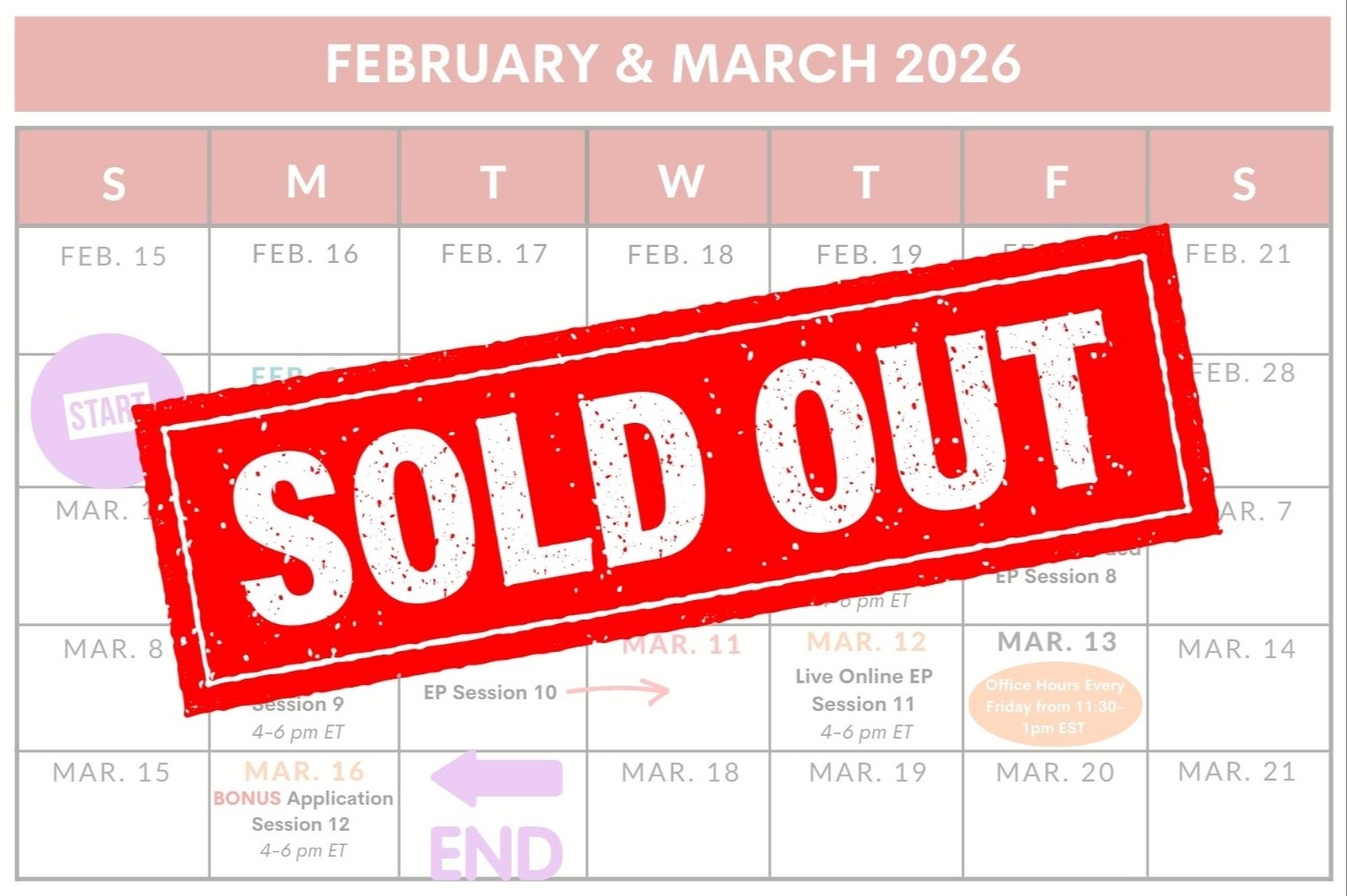 READY, Set, Change! Winter Training Schedule