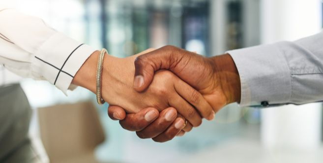 illustrated image of hands reaching to help each other