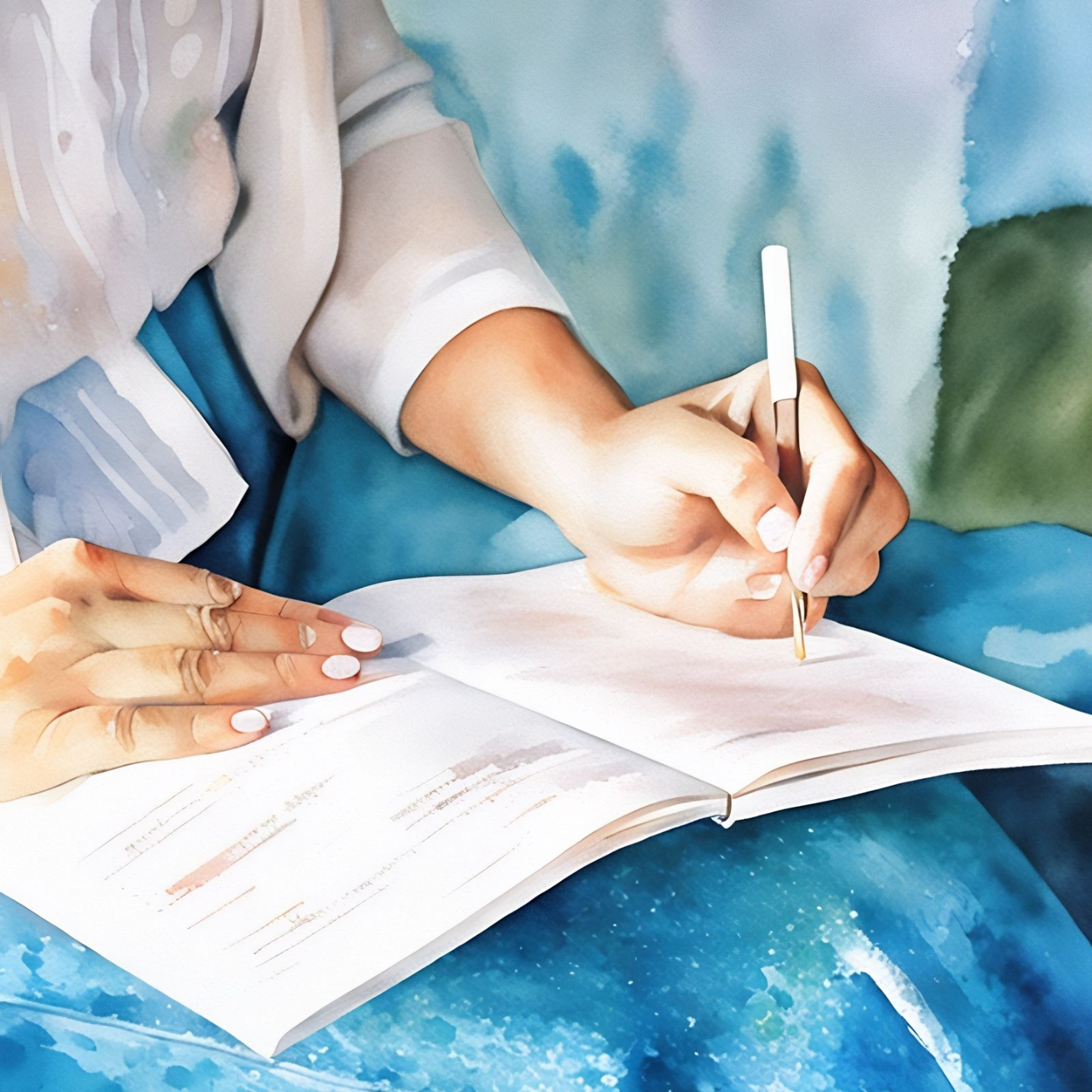 Photo of a Peaceful Woman Journaling in Her Notebook by Haute Stock