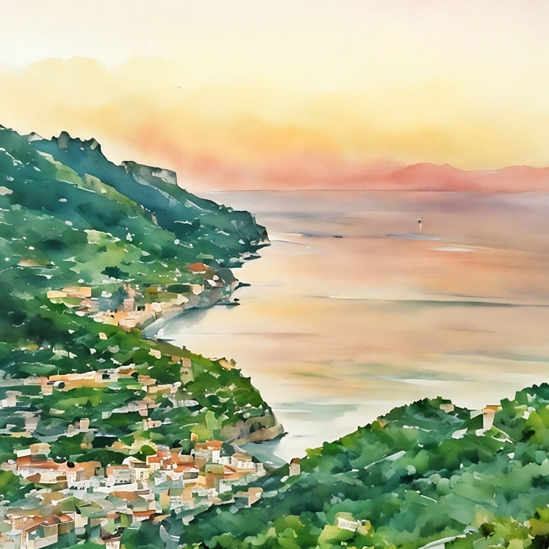 Photo of a Shimmering Sunset Over The Ocean by Haute Stock