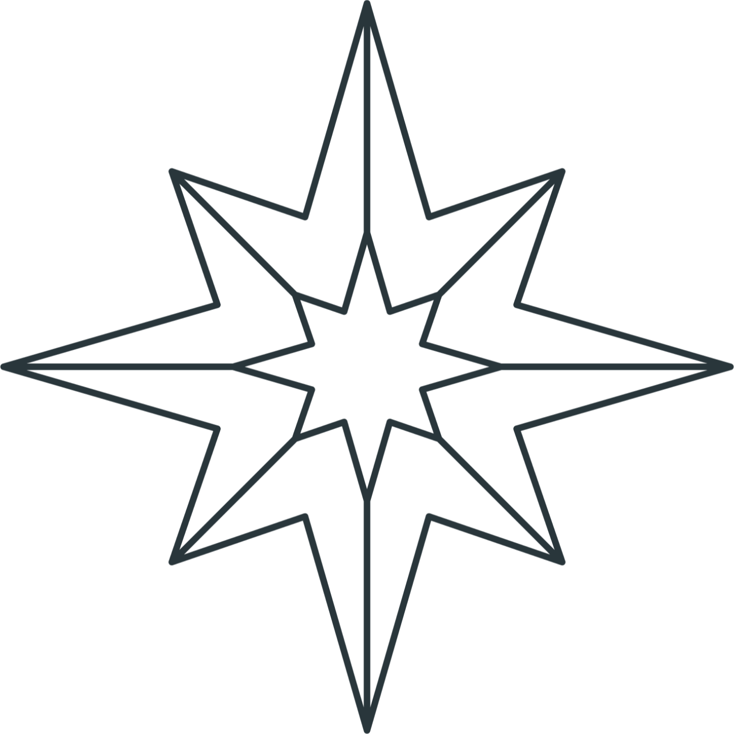 Line Drawing of a Woman Sitting as a Flower Blooms Through Her by Valenty