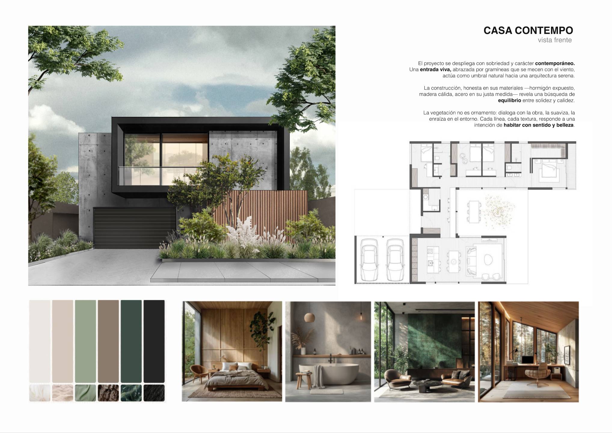 De cero a tu primera lámina visual: clase de fotomontaje arquitectónico con vegetación