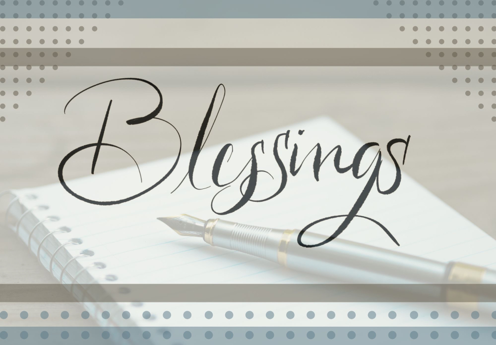 Logo says blessings. 