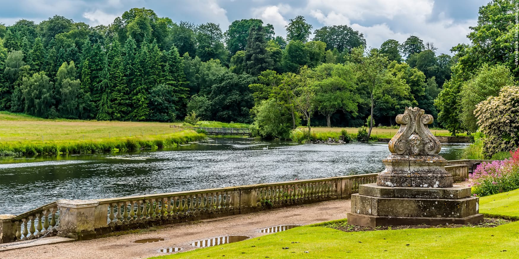 tuinen van Stoneleigh Abbey in Warwickshire