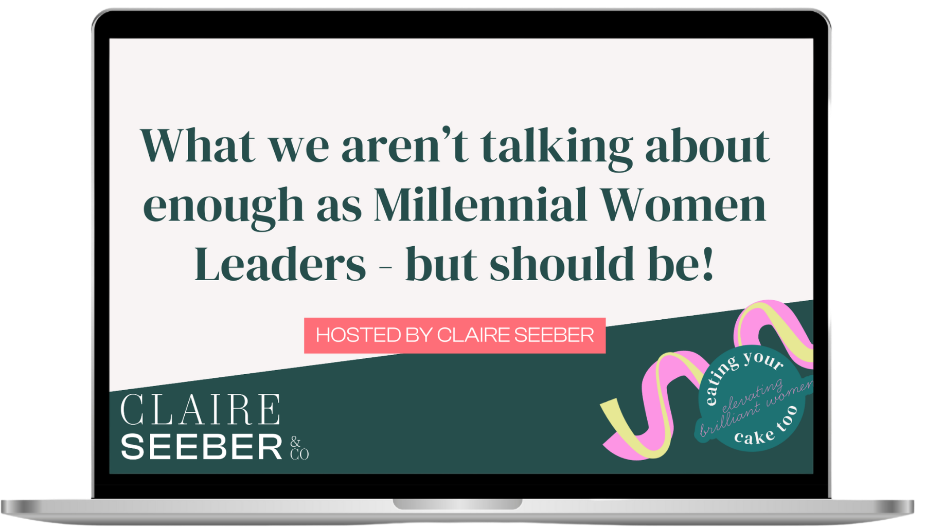 laptop with title Millennial Leaders Webinar