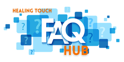 Healing Touch Program FAQ page header introducing answers about classes, enrollment, certification, and learning Healing Touch.