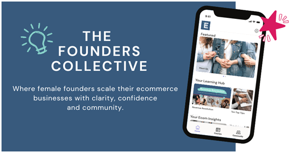 A screenshot of The Founders Collective community shown on a mobile phone screen