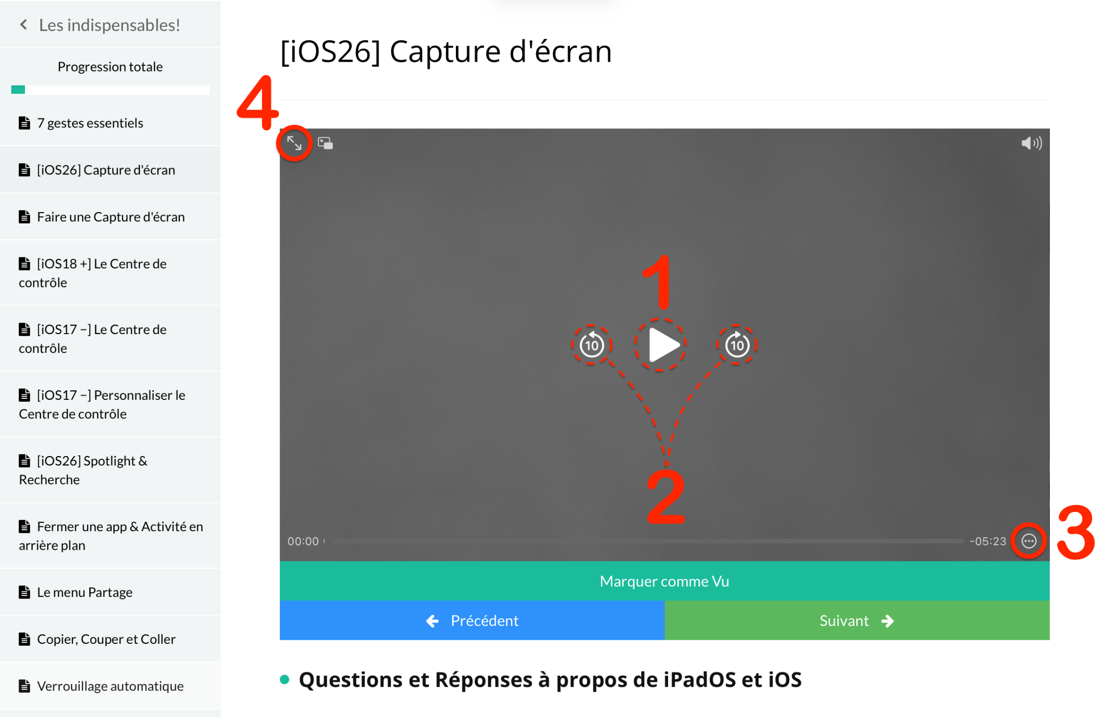 Contrôles de lecture