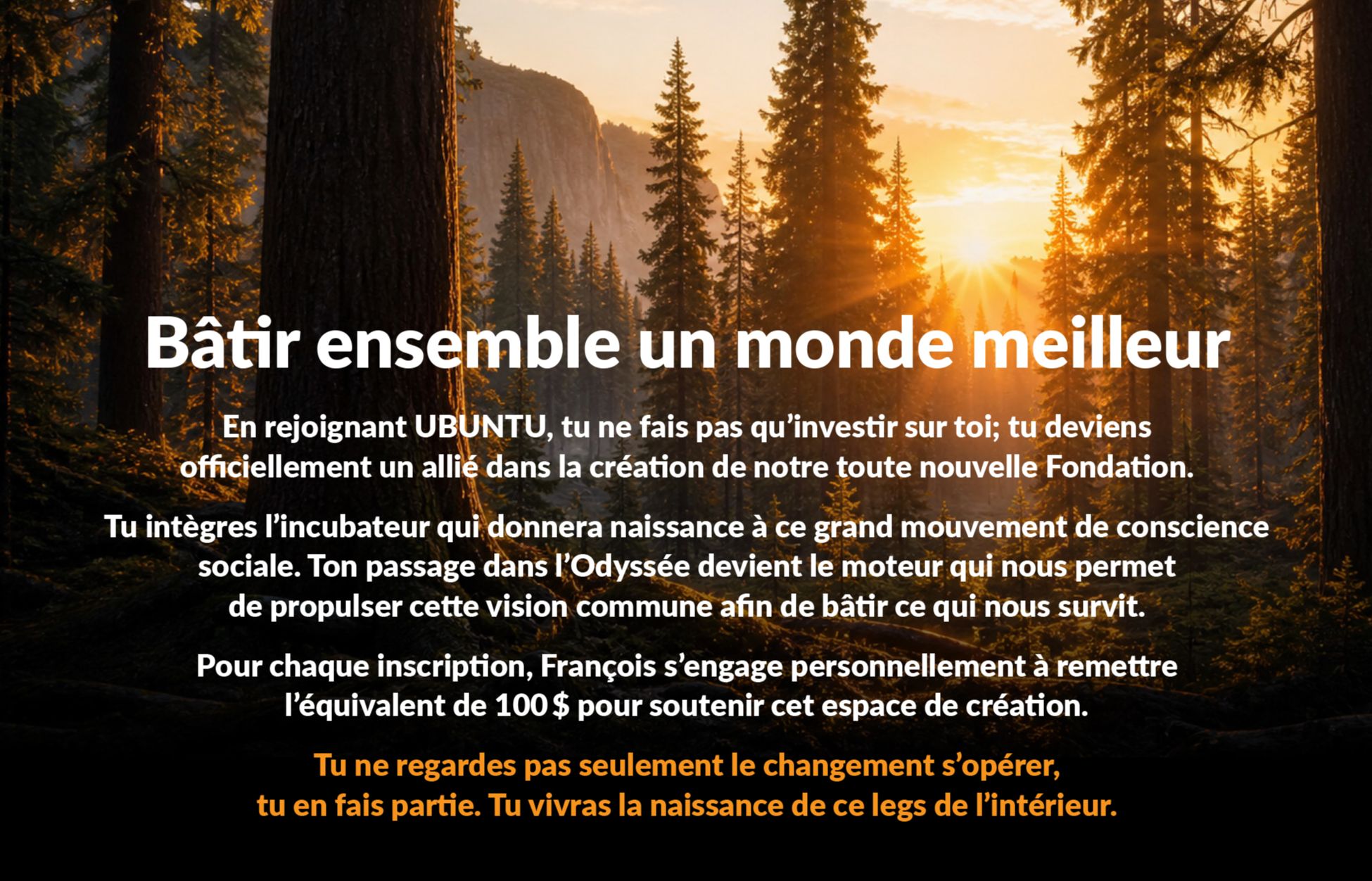 Bâtir un monde meilleur