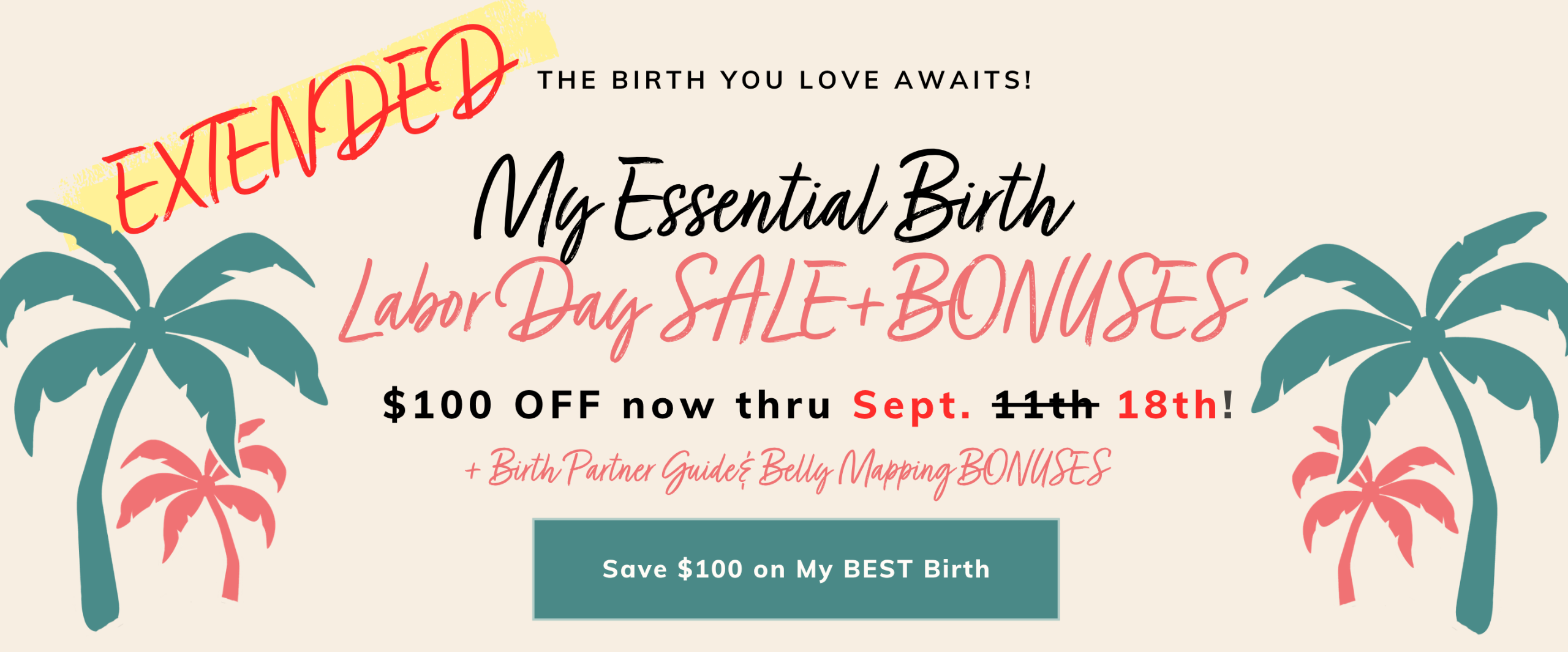 My Essential Birth Sale + BONUSES! Save $100 and Get Bonuses!