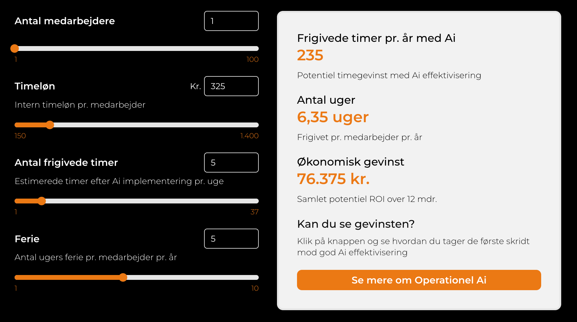 ZELLERT Ai effektivitetsberegner