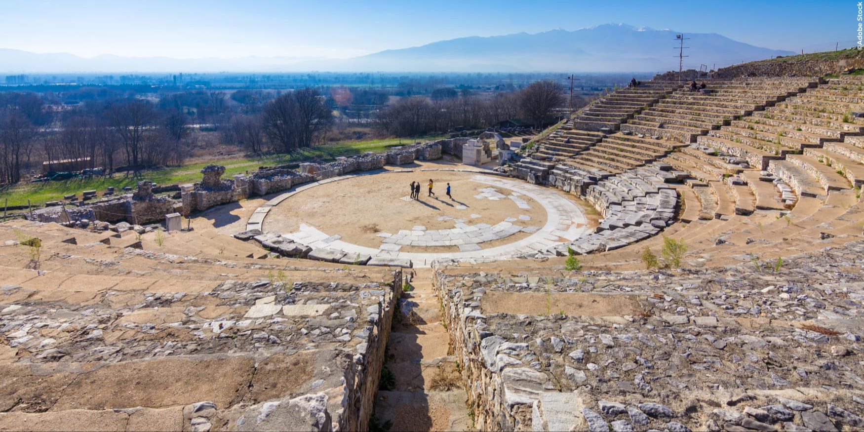 het theater van Philippi in Macedonië