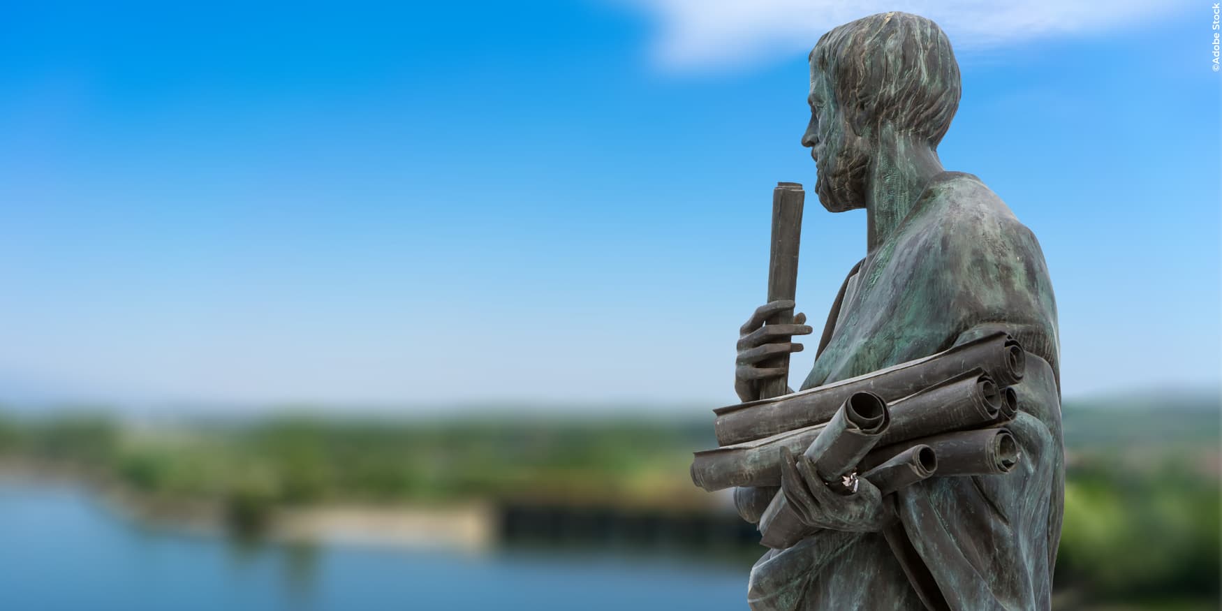 beeld van Aristotelesin Stageira