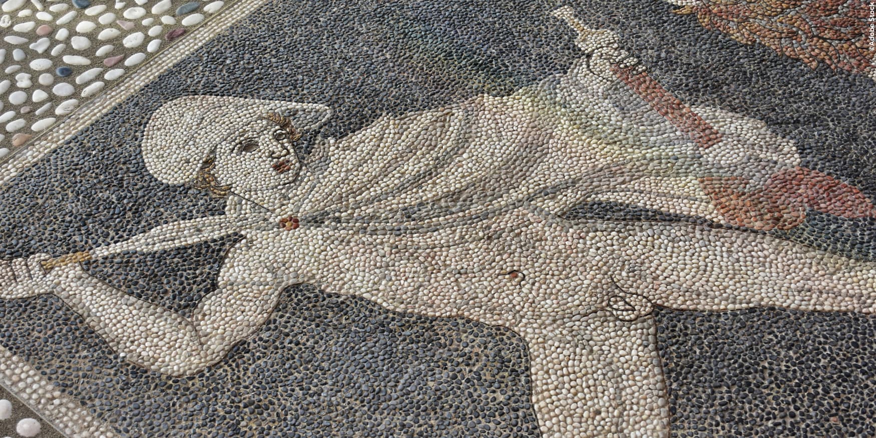 mozaiek van Alexander de Grote in Pella