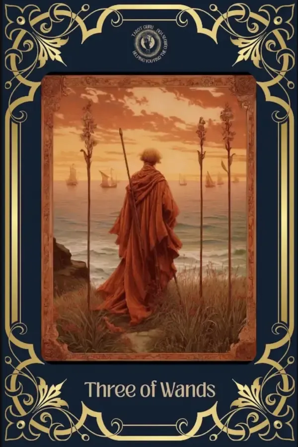 two of wands rendered in Thanka style