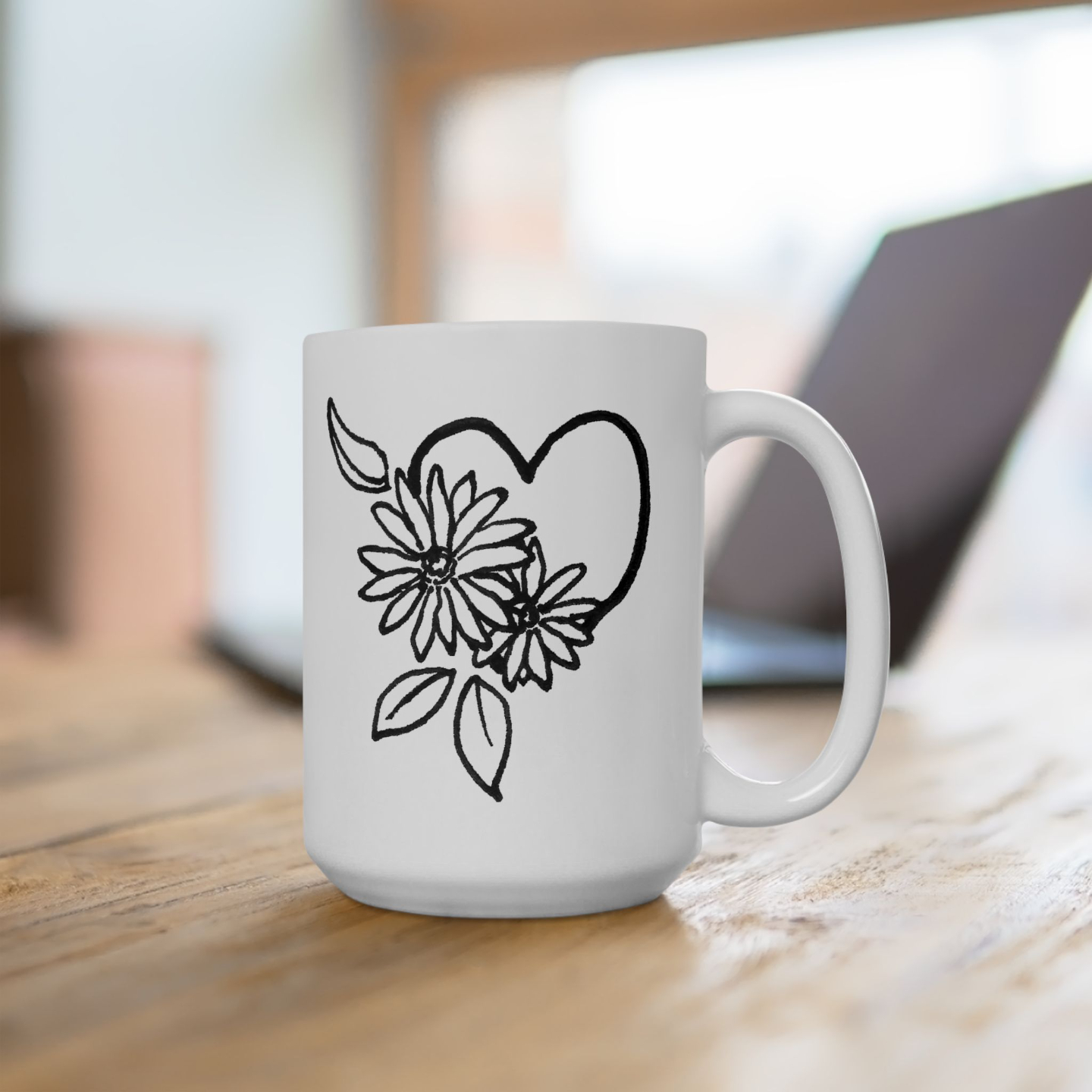 CWP Heart + Daisy Logo Mug