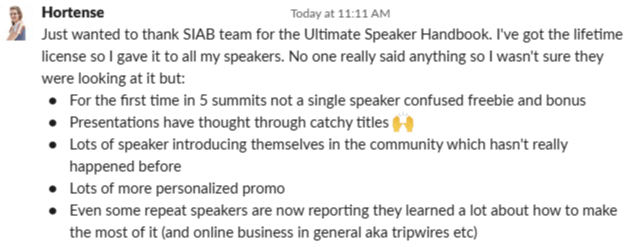 My #1 big new speaker couldn't believe the results she's getting from just one IG post and story!